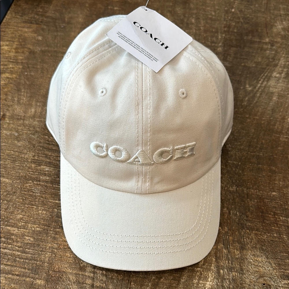 Coach White Baseball Cap